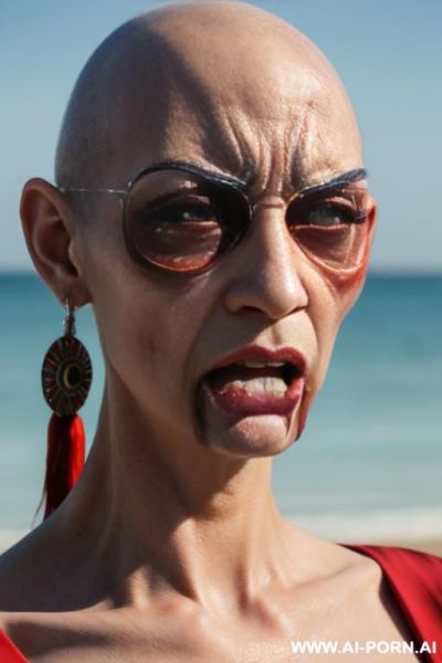 Hyperrealism painting: an atompunk sci-fi bald slender japanese woman with high cheekbones, wearable electronic sensors and wearable sci-fi systems, art. - ai-porn.ai - Japan on pornintellect.com