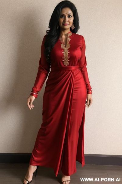 Bangladeshi mature, red shal kameez - ai-porn.ai on pornintellect.com