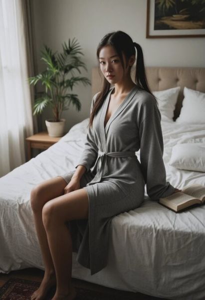 AI generated Asian girl sports pigtails while having anal sex in a bedroom - pornpics.com - China on pornintellect.com
