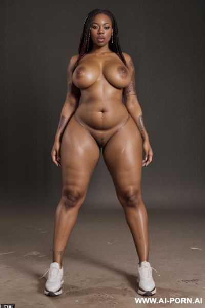 ((sexy hot attractive chubby milf)) .(( a sensual woman modeling sport sneakers, blurred background. photorealistic, high quality.)) (((((wide hips, very massive thighs))))) (((choose the most perfect, - ai-porn.ai on pornintellect.com