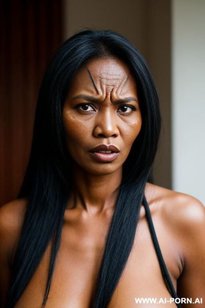 Papuan woman, angry - ai-porn.ai - Papua New Guinea on pornintellect.com