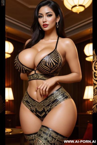 Harem ensemble, tight pattern attire, flawless pov, cuute cartoon, sculpted waist - ai-porn.ai on pornintellect.com