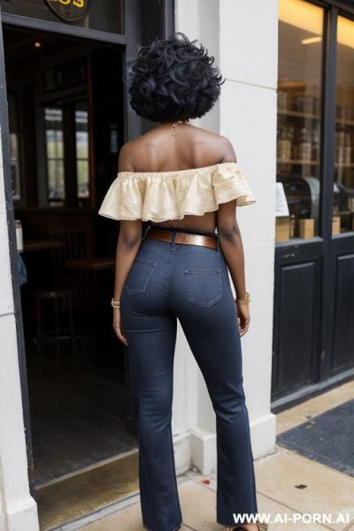 Ebony mature, mom blue jeans, sexy ass, golden belt, oxford shoes - ai-porn.ai on pornintellect.com
