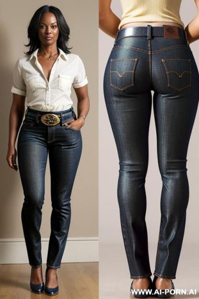 (((mature ebony))) (((blue jeans without pockets))) (((tight ass))) (((no pockets))) (((no back pocket jeans))) ((( golden belt))) (((oxford shoes))) - ai-porn.ai on pornintellect.com