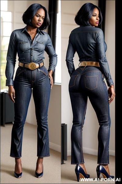 (((mature ebony))) ((( mom blue jeans ))) (((tight ass))) ((( golden belt))) (((oxford shoes))) (((leaning ford))) - ai-porn.ai on pornintellect.com