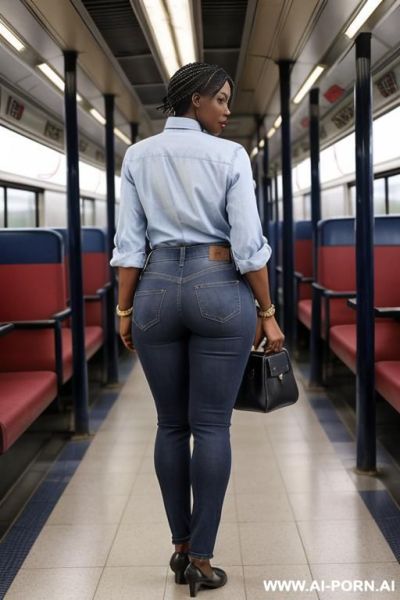Mature ebony, mom blue jeans, sexy ass, oxford shoes - ai-porn.ai on pornintellect.com
