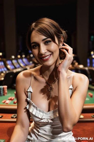 Pixie cut sexy brunette secretary - ai-porn.ai on pornintellect.com