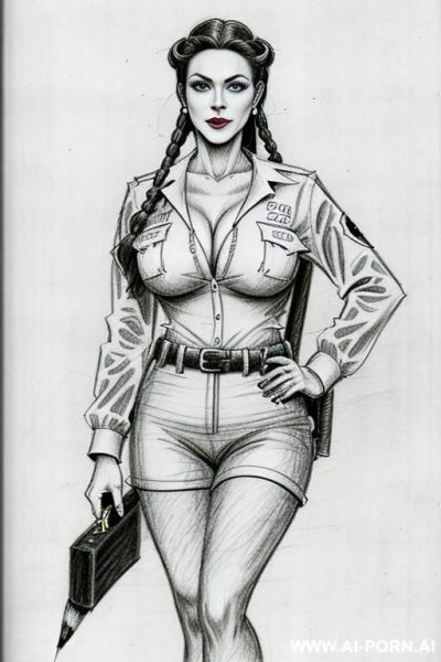 ((((full body shot)))) ((((image comic-drawing pencil style)))) down level shot boobs close up ((((landscape office)))) ((((security guard)))) ((((walking sexy pose)))) ((((shameless)))) ((((seductive gaze)))) - ai-porn.ai - Italy on pornintellect.com