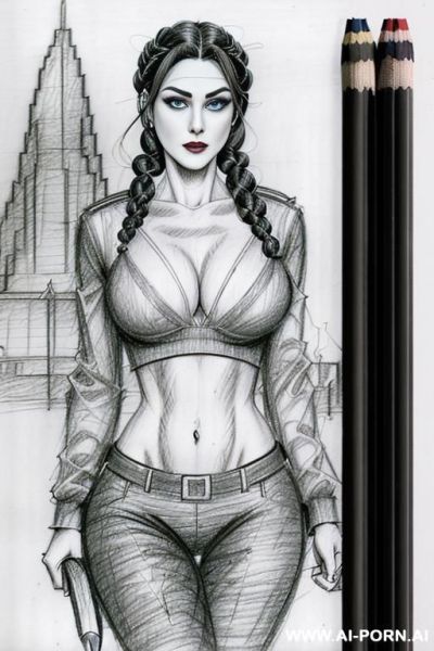 ((((mediun body shot)))) ((((image comic-drawing pencil style)))) down level shot boobs close up ((((landscape office)))) ((((security guard)))) ((((walking sexy pose)))) ((((loose gaze)))) ((((big eyes)))) - ai-porn.ai - Italy on pornintellect.com
