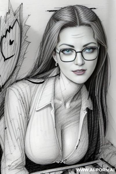 ((((face close up))) ((((each panel a different pose sexy)))) ((((image comic-drawing pencil style)))) down level shot boobs in closedup ((((orgasm face))) ((((office woman)))) ((((siting on descktop - ai-porn.ai - Italy on pornintellect.com