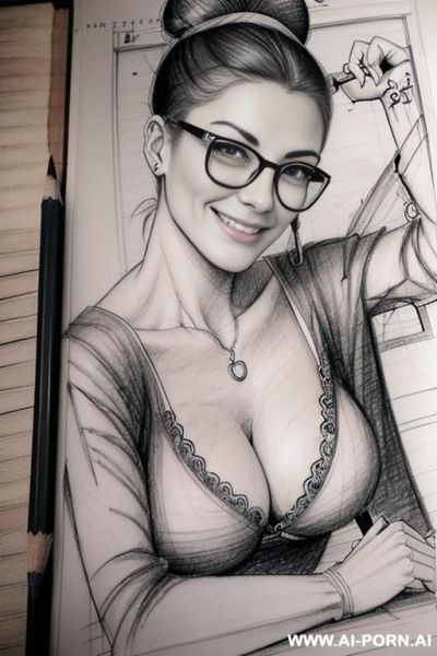 ((((face shot)))) ((((each panels a different pose sexy)))) ((((image comic-drawing pencil style)))) up level shot boobs in close up ((((landscape office)))) ((((office woman)))) ((((siting on table sexy - ai-porn.ai - Italy on pornintellect.com