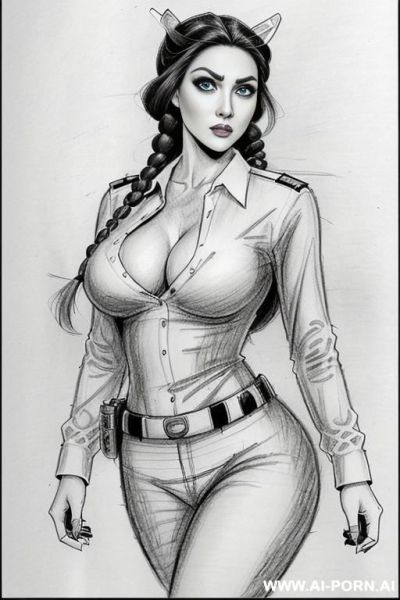 ((((mediun body shot)))) ((((image comic-drawing pencil style)))) down level shot boobs close up ((((landscape office)))) ((((security guard)))) ((((walking sexy pose)))) ((((ver diccionario20looking at the - ai-porn.ai - Italy on pornintellect.com