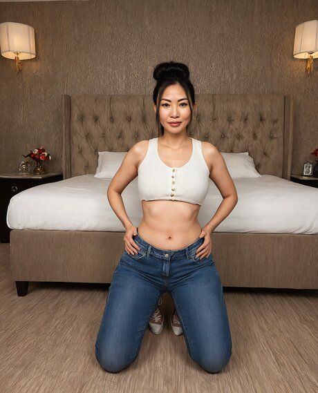 Older Asian woman removes her clothes to stand naked in a hotel room - pornpics.com - China on pornintellect.com