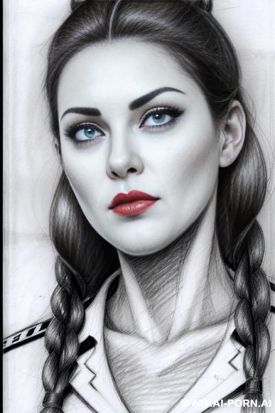 ((((medium body short)))) ((((image comic-drawing pencil style)))) up level shot ((((face close up)))) ((((front face)))) ((((security guard)))) ((((huge eyes)))) ((((very very open eyes)))) pretty italian - ai-porn.ai - Italy on pornintellect.com