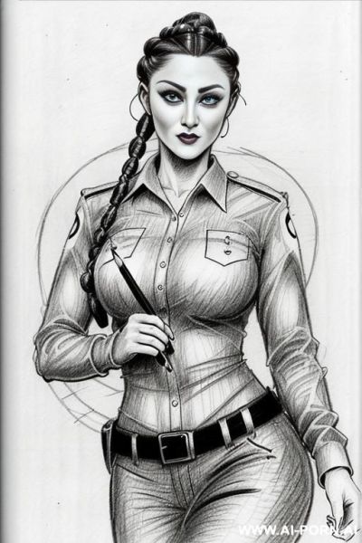 ((((image comic-drawing pencil style)))) down level shot ((((surpised face)))) face close up ((((front face)))) ((((landscape underground parking )))) ((((security guard)))) ((((walking sexy pose)))) - ai-porn.ai - Italy on pornintellect.com