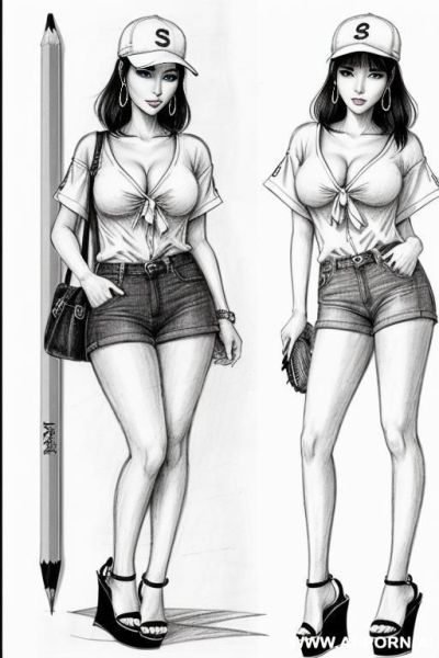 (((image comic-drawing pencil style))) (((medium body shot))) (hoop earrings) long, chuby, (((confused))) brunette pixie haircut (sexy slut) ((((japanese woman)))) (((huge eyes))) (((trimmed chin))) (((most - ai-porn.ai - Japan on pornintellect.com