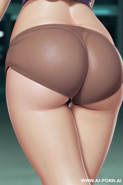 (((image comic-drawing pencil style))) (((close up ass shot))) ((((showing cheeks fat ass on tight shorts)))) brunette pixie haircut (sexy slut) (from behind) (((in the underground parking))) (walking - ai-porn.ai on pornintellect.com