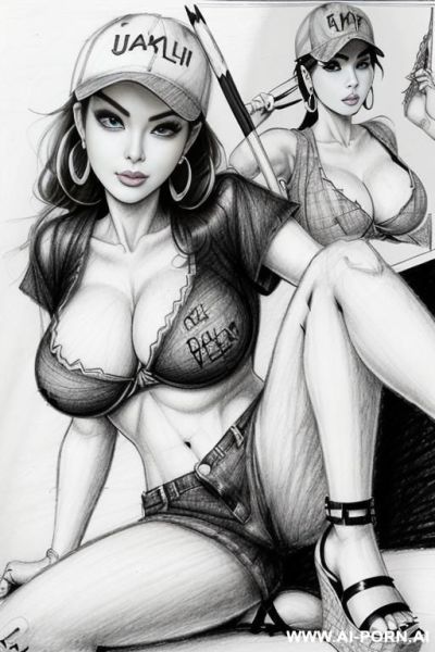 ((((image comic-drawing pencil style))) ((((boobs on close up)))) , (((medium body shot))) , (hoop earrings), brunette pixie haircut, (sexy slut) ,((((pouting lips)))) ((((japanese woman)))) , ((((huge - ai-porn.ai - Japan on pornintellect.com