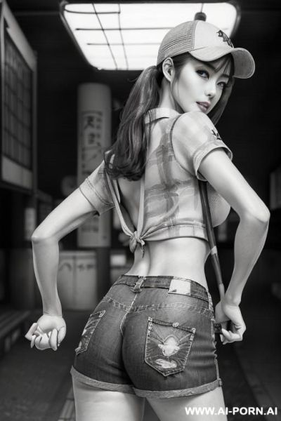 ((((image comic-drawing pencil style))) , (((medium body shot))) , brunette pixie haircut, (sexy slut) , ((((from behind)))) ((((japanese woman)))) , ((((on the underground parking)))), ((((walking)))) , - ai-porn.ai - Japan on pornintellect.com