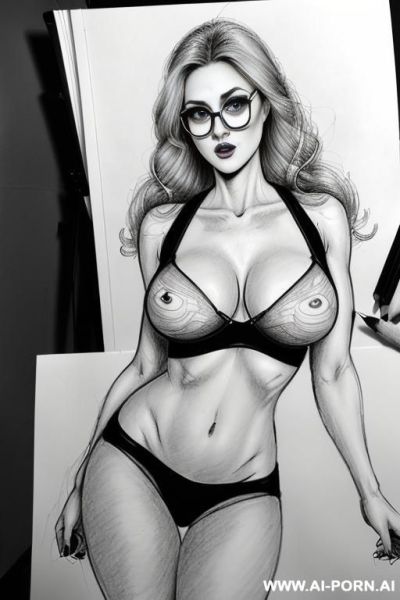 ((((mediun body shot)))) ((((image comic-drawing pencil style)))) down level shot boobs in closedup ((((in the photography studio)))) ((((photography camera)))) ((((hate)))) ((((huge eyes)))) pretty italian - ai-porn.ai - Italy on pornintellect.com