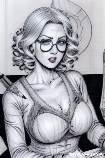 ((((in one panel))) ((((mediun body shot)))) ((((image comic-drawing pencil style)))) down level shot boobs in closedup ((((in the office)))) ((((very angry)))) ((((big eyes)))) pretty italian woman full - ai-porn.ai - Italy on pornintellect.com
