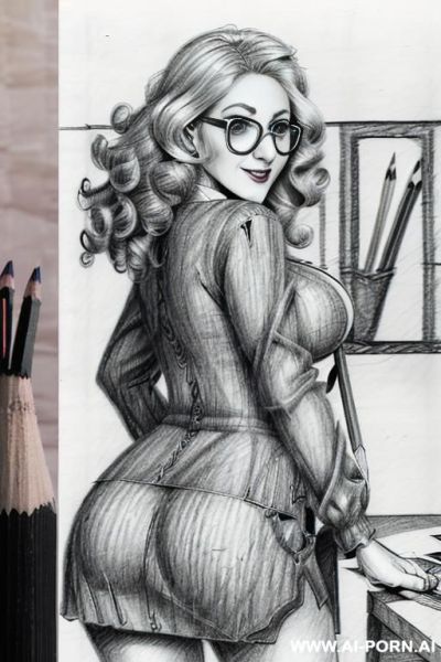 ((((in one panel))) ((((mediun body shot)))) ((((image comic-drawing pencil style)))) down level shot boobs in closedup ((((in the office)))) ((((very livid)))) ((((big eyes)))) ((((from behind)))) pretty - ai-porn.ai - Italy on pornintellect.com