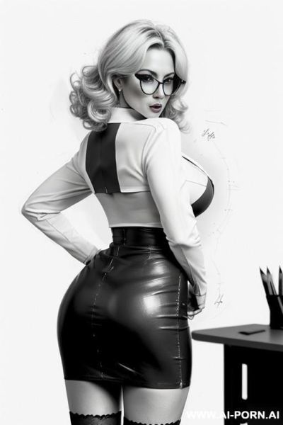 ((((image comic-drawing pencil style)))) ((((in one panel))) ((((mediun body shot)))) down level shot boobs in closedup ((((in the office)))) ((((from behind)))) ((((anger)))) pretty italian woman full - ai-porn.ai - Italy on pornintellect.com