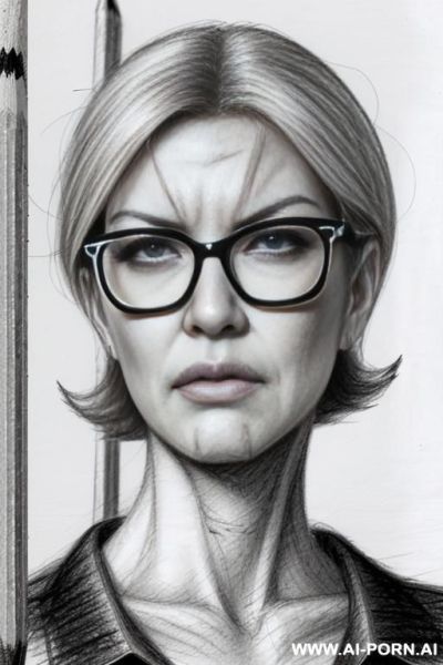 ((((image comic-drawing pencil style)))) ((((close up face shot)))) ((((in the office)))) ((((anger face)))) pretty italian woman full lips, muscle fit , black short skirt , white long-sleeved shirt - ai-porn.ai - Italy on pornintellect.com