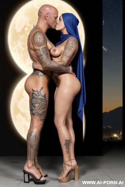 ((dominant gangster boss bald man hugging and kissing weak submissive timid gangster moll holy sacred virgin mother)) ((weak submissive timid holy sacred virgin mother completely nude with wide hips - ai-porn.ai on pornintellect.com