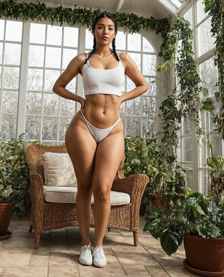 Hot brunette with a flat chest gets totally naked in a sunroom - pornpics.com on pornintellect.com