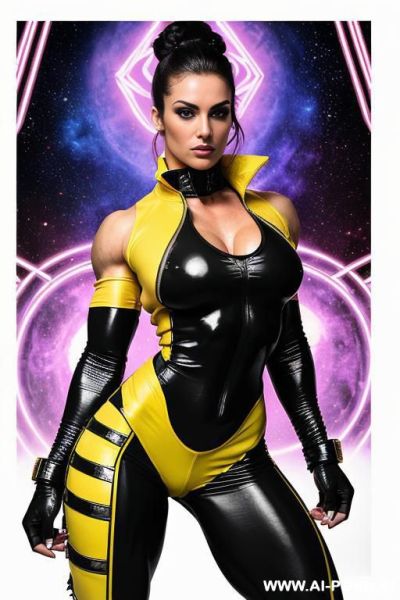 Image comic-drawing vintage style, sci-fi, atompunk, slender body in the sci-fi city, sci-fi yellow jacket, fantasy arab dress, sci-fi cap, in white background, image comic-drawing vintage style - ai-porn.ai on pornintellect.com