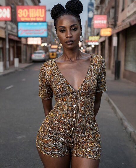 Beautiful African girl strips to her birthday suit on a downtown street - pornpics.com on pornintellect.com