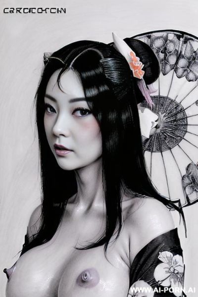 ((((image comic-drawing crayon style)))) ((((porcelain skin)))) ((((pretty nipples)))) ((((pretty tits)))) (((( pretty body)))) ((((orchid)))) ((((seductive gaze)))) ((((geisha)))) ((((open kimono over the - ai-porn.ai on pornintellect.com