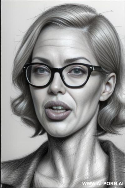 ((((image comic-drawing pencil style)))) ((((close up face shot)))) ((((poorly defined lines)))) ((((in the office)))) ((((open mouth)))) ((((silly face)))) pretty italian woman full lips, blonde short - ai-porn.ai - Italy on pornintellect.com