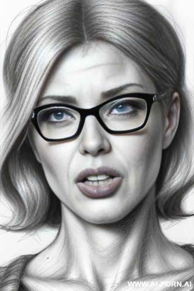 ((((image comic-drawing pencil style)))) ((((close up face shot)))) ((((very impressed)))) ((((eyes contact direct)))) ((((in the office)))) ((((very open eyes)))) ((((open mouth and tongue out)))) ((((silly - ai-porn.ai - Italy on pornintellect.com