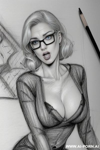 ((((image comic-drawing pencil style)))) ((((medium body shot)))) (((in the office)))) ((((open mouth)))) ((((very serious face)))) ((((sideways)))) pretty italian woman full lips, muscle fit , black short - ai-porn.ai - Italy on pornintellect.com