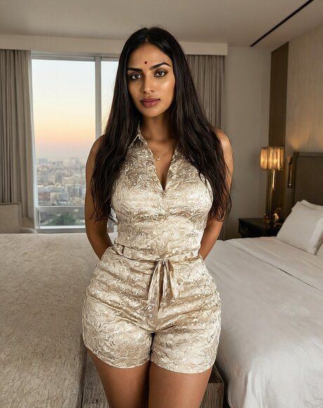 Beautiful girl models sensual lingerie and solo poses against a city skyline - pornpics.com on pornintellect.com