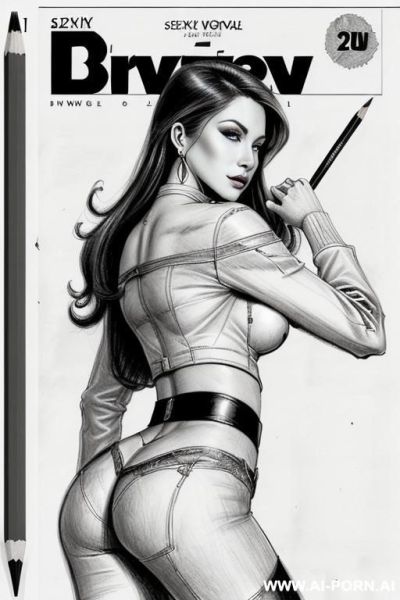 ((((magazine cover)))) ((((image comic-drawing pencil style)))) ((((from behind)))) down level shot boobs in closedup sky cloudy at sunset at the outdoor motorcycle superbike festivalshows pretty italian - ai-porn.ai - Italy on pornintellect.com