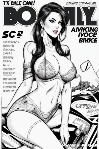((((magazine cover)))) ((((image comic-drawing style)))) down level shot boobs in closedup sky cloudy at sunset at the outdoor motorcycle superbike festivalshows pretty italian woman full lips finger - ai-porn.ai - Italy on pornintellect.com