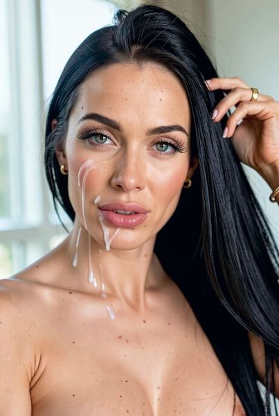 Hot girl with long straight hair sports sperm on her face after sex - pornpics.com on pornintellect.com