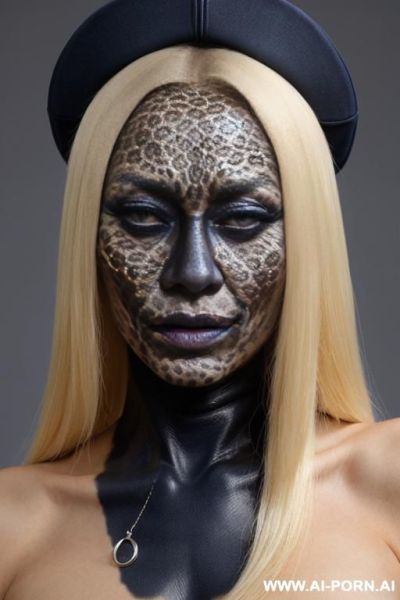 Full frontal view, leopard skin, totally naked - ai-porn.ai on pornintellect.com