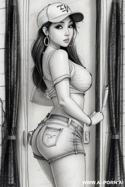 ((((cartoon)))) ((((image drawing pencil style))) (((mediun body shot))), (oíl skin body) , (hoop earrings), long, thick, brunette pixie haircut, (sexy slut), (((most beautiful japanese woman ever))), - ai-porn.ai - Japan on pornintellect.com