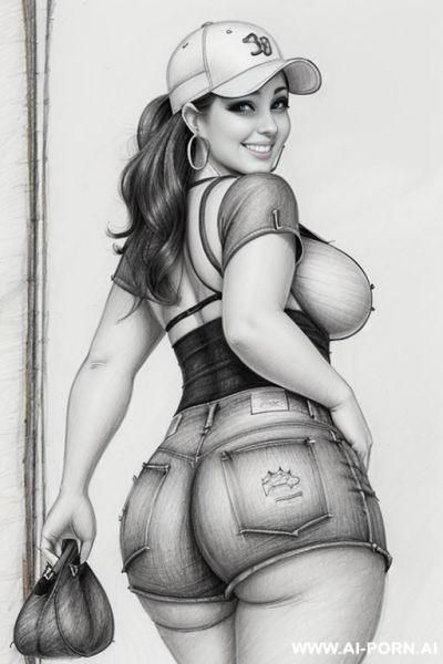 ((((cartoon)))) ((((image drawing pencil style))) (((mediun body shot))), (oíl skin body) , (hoop earrings), long, brunette pixie haircut, (sexy slut), (((most beautiful spanish woman ever smiling))), - ai-porn.ai - Spain on pornintellect.com