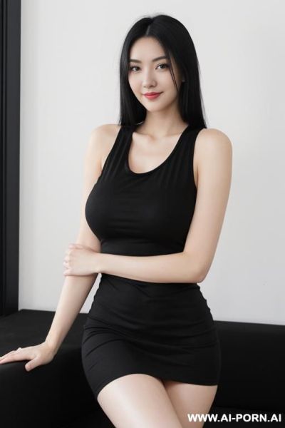 White skin, tall, black top, - ai-porn.ai on pornintellect.com