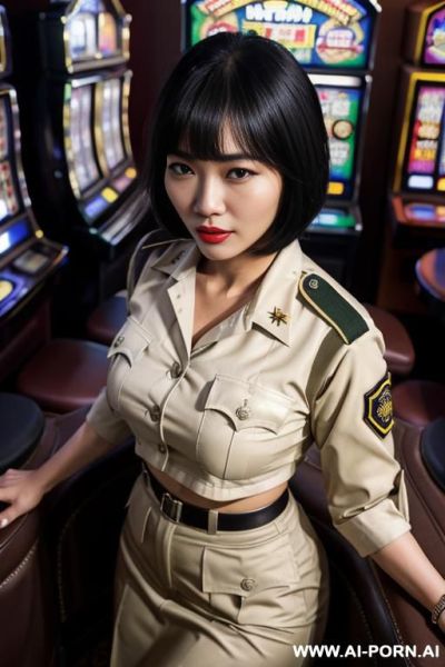 Asian nun, red lips, extremely gigantic oversized boobs. - ai-porn.ai on pornintellect.com