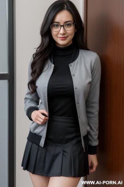 Big thighs. in glasses, - ai-porn.ai on pornintellect.com