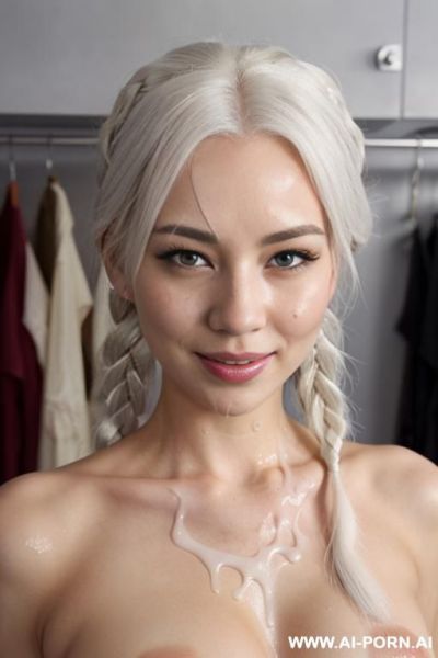Woman, 20-year-old korean, naked subjective point of view, beautiful, gorgeous, eyeliner, red hair, braids, naked, a woman getting with big ass and plug anal - ai-porn.ai - North Korea on pornintellect.com