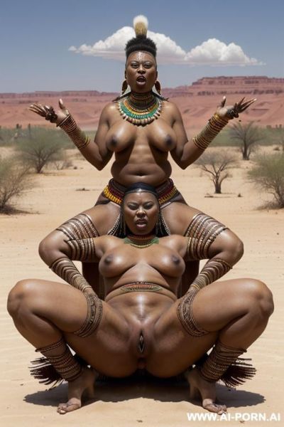 (((two beautiful african native woman))), (((wear african erly))), (((tribal memmbers))), (((extreme pumped pussy, extreme giantic swollen pussy, extreme large pussy, wide open pussy, gaped pussy))). - ai-porn.ai on pornintellect.com