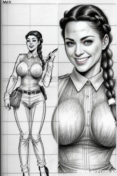 ((((mediun body shot)))) (((on three panels))) ((((each panel a different pose sexy)))) ((((image comic-drawing pencil style)))) down level shot ((((landscape office)))) ((((security guard)))) ((((laugh)))) - ai-porn.ai - Italy on pornintellect.com