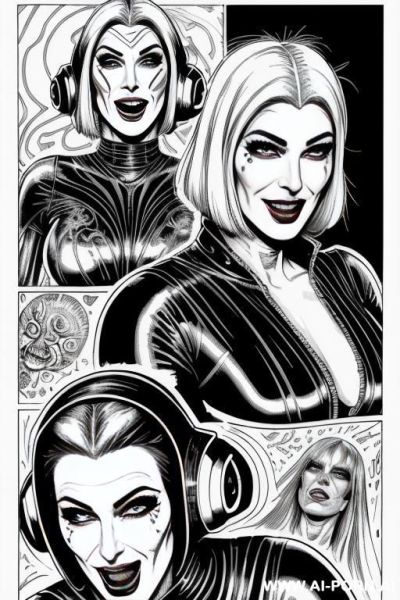 ((((image comic-drawing cartoon style)))) by giger. ((anal missionary)), (((3 sci-fi men and 3 sci-fi lesbian woman fucking))), ((laying on the blanket)), ((broad chin)), (pretty face),, by giger. in - ai-porn.ai on pornintellect.com